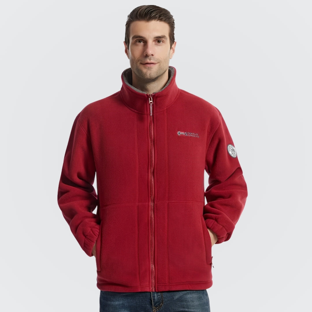 Men's Fleece Jacket in Polar Wool Norway