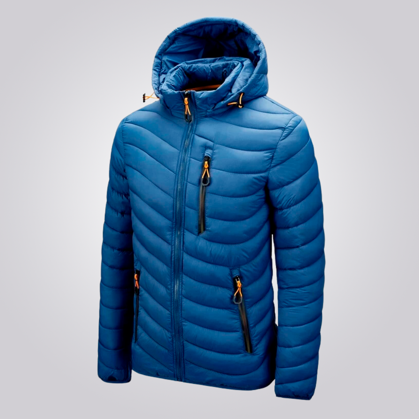 Men's Puffer Jacket with Removable Hood