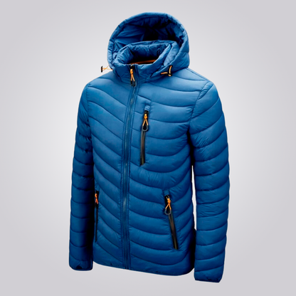 Men's Puffer Jacket with Removable Hood
